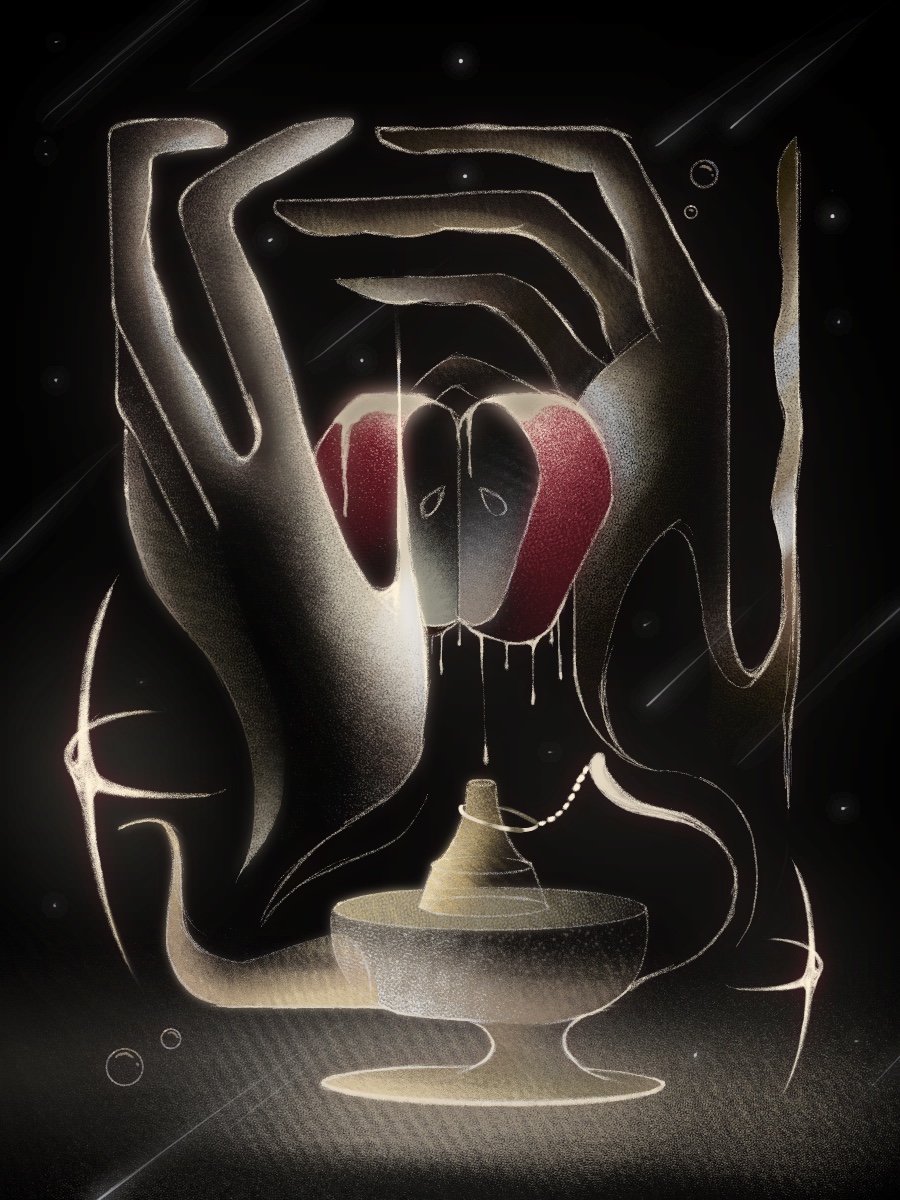 Poisoned Apple beer label illustration