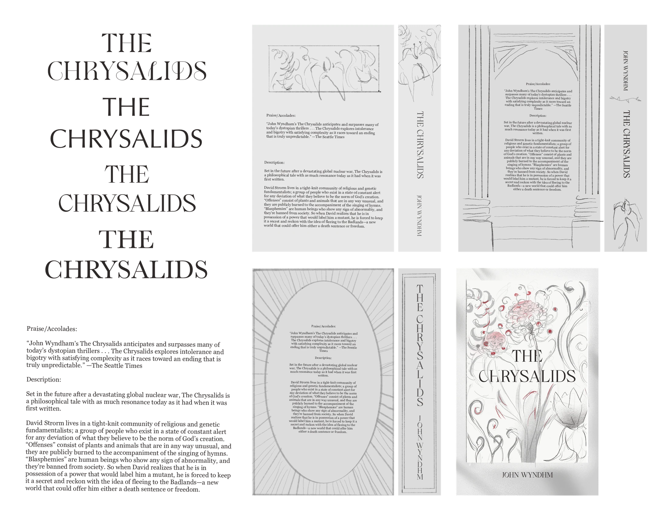 Layout and typography development for The Chrysalids