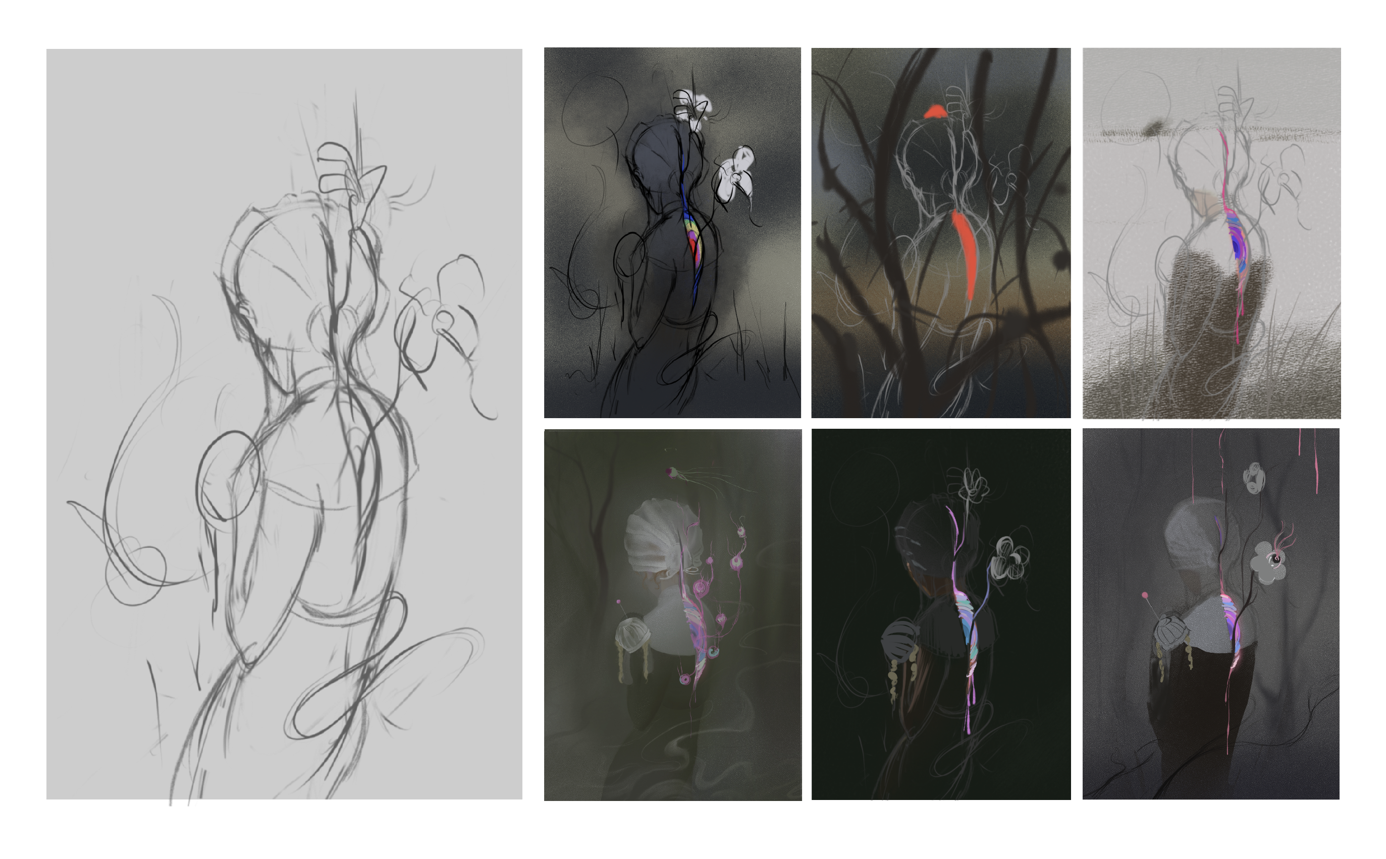 Visual development and process studies for The Crucible