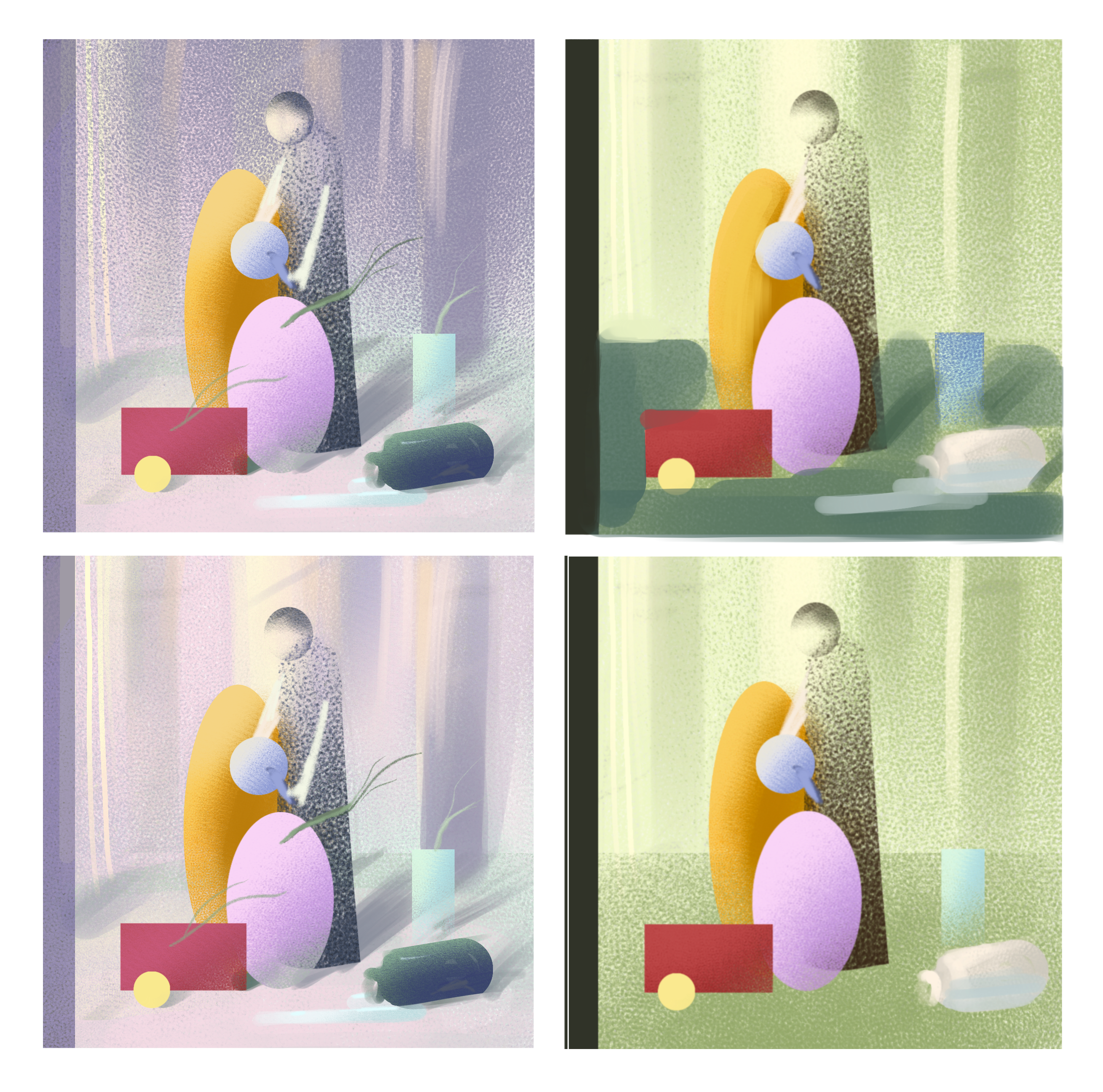 Color and composition studies for Trial and Error